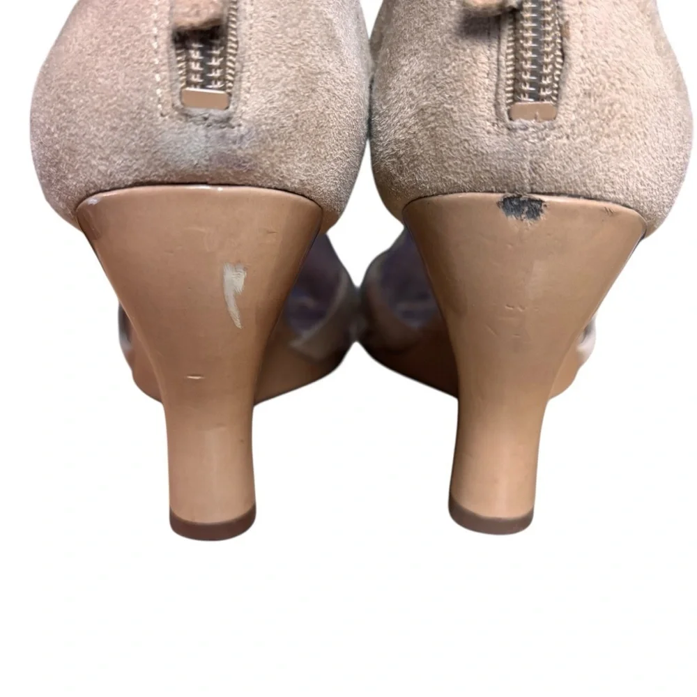 Franco Sarto Sedona Suede Crisscross Wedge Sandals – Sz 8M